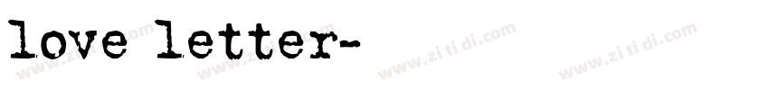 love letter字体转换
